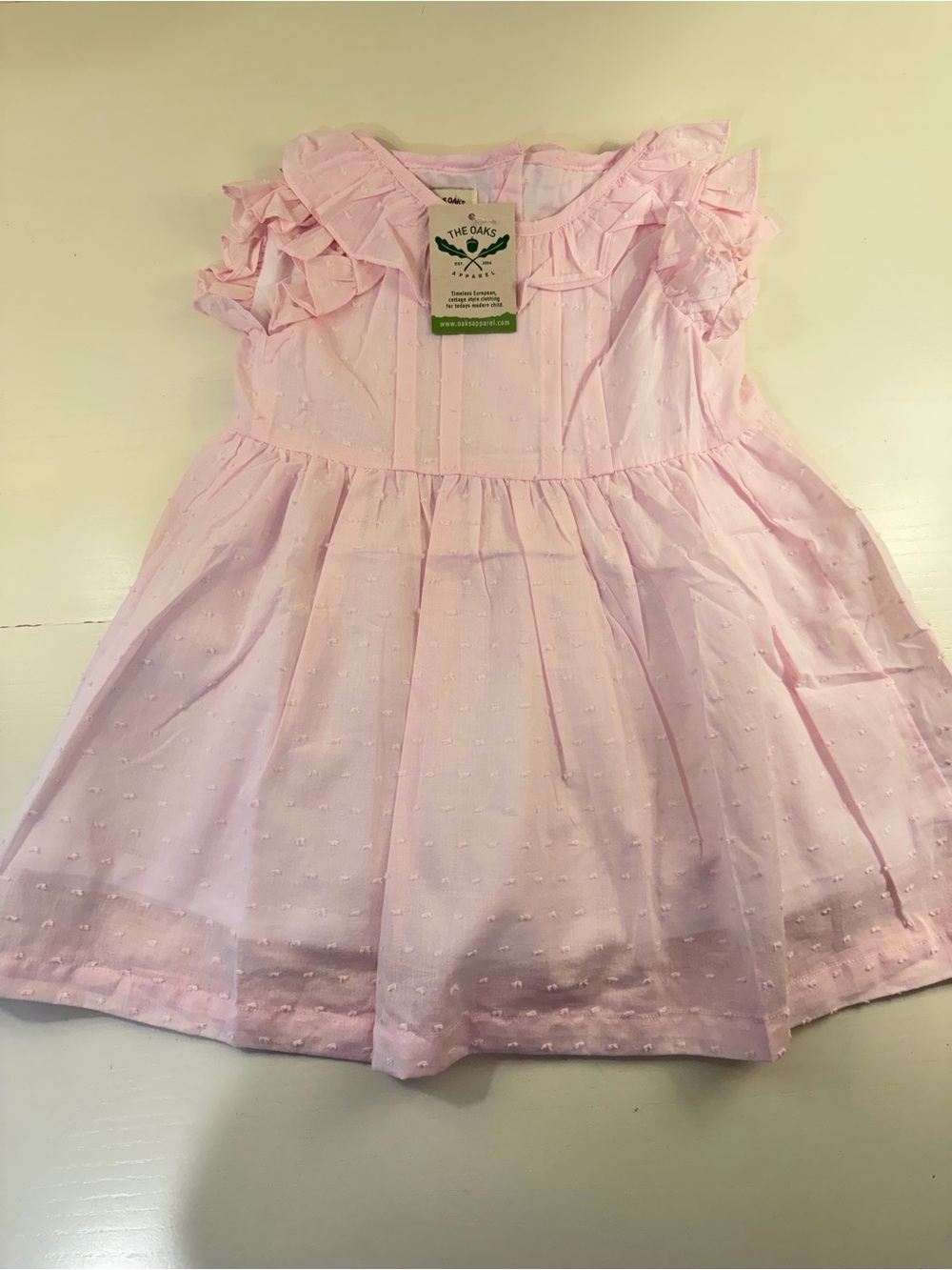 NWT Oaks Pink Swiss Dot Dress 2T